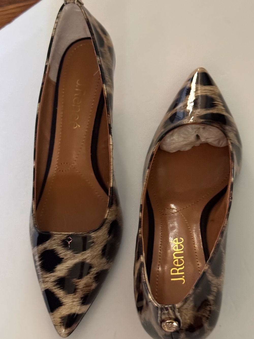 J.Renee Leopard-Print Pointed Toe Pumps - Brown & Black